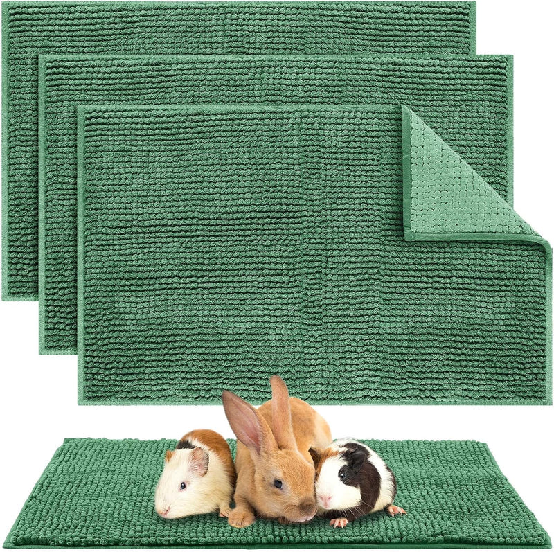 Amylove 4 Pcs Guinea Pig Cage Liner, 16 x 24 Inch, Dark Green