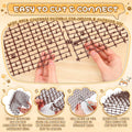 Sanwuta 2 Pcs 26.3 ft Cat Spike Mat Outdoor Cat Deterrent Mat with Spikes Prickle Strips Indoor Dog Digging Deterrent Anti Network Spikes with 10 Staples for Garden Fence(Brown)