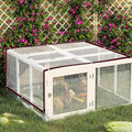 IANFAN 16 Pcs Rabbit Cage Urine Guard 10.2'' x 8.3'' Plastic Pet Splash Guard Panels Liner Protection Clear Edge Liner Guinea Pig Side Lining Habitat Siding Cage Protector