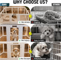 Transparent Indoor Dog Playpen with Safety Lock, Indoor Dog Fence for Small & Medium Pets | Secure, Stylish, Easy Clean 