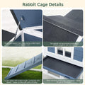 RUNSHED Wooden Rabbit Hutch, Waterproof Roof & Pull‑Out Cleaning Tray
