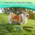 AmaCielo Flirt Pole for Dogs, Interactive Toys Tug-of-war for Pet, Durable Teaser Wand, Chase Toys with Rope Chewing Sticks, for Outdoor Exercise & Training