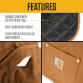 Carhartt Firm Duck Dog Chore Coat, Insulated Weather Resistant Jacket for Cold and Windy Conditions, Carhartt Brown
