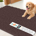 Dog Rugs for Muddy Paws 61x31 | Cleaner Mud Free Floors | Muddy Dogs Mats for Indoor, Dog Mat for Muddy Paws Door Mat Washable, Absorbent Chenille Mud Rug Paw Matt w/ Non Slip Backing, Chocolate Brown