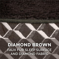 Furhaven Replacement Dog Bed Cover Comfy Couch Plush & Décor Sofa-Style, Machine Washable - Diamond Brown, Jumbo Plus (X