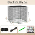 Martx 5x5ft Round Bale Hay Net for Horses Slow Feed, Knotless Feeder