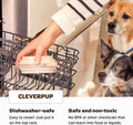 Cleverpup Nomad Large Collapsible Travel Dog Bowl - 4 Cup, Grey Silicone