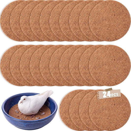 Mifoci 24 Pcs Pigeon Nest Pads, 8.3" Coconut Fiber Bird Breeding Mats