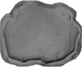 Zoo Med Reptile Rock Food Dish, Medium, 7.25"l x 6"w x 0.75"h, Colors may vary Black