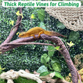 VCEPJH Extra Large Reptile Vines Thick Terrarium Plants 78 Inches Long Flexible Climbing Branch with Leaves Snake Tank A