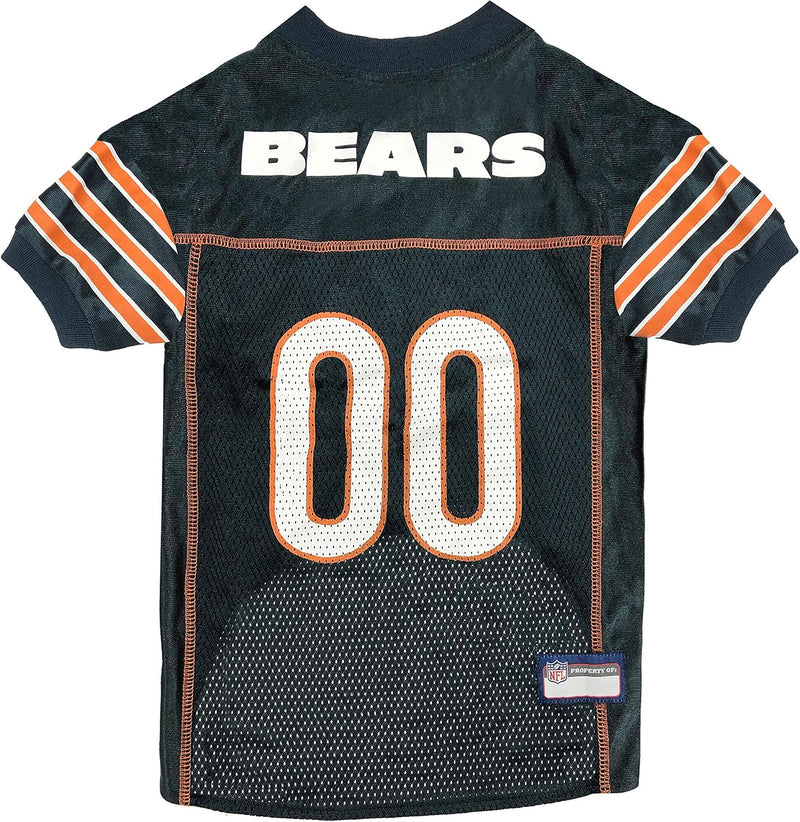 Pets First NFL Chicago Bears Dog Jersey, Size Medium, Football Shirt Costume for Pet, Dog Sports T-Shirt, NFL Team Cloth