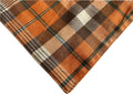 Realeaf Fall Dog Bandanas 2 Pack, Orange Plaid Pet Scarf for Boy and Girl, Premium Durable Fabric, Holiday Halloween Tha