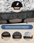 Calming Dog Bed for Couch with Cozy Raised Edge, 45x37 Inch