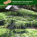 Chicken Coop Large Metal Chicken House/Pen with Climbing Frame for 15-20 Chickens, Outdoor Walk-in Poultry Cage Flat Sha