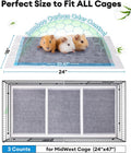 BUCATSTATE Disposable Guinea Pig Cage Liners 30 Count, Super Absorbent Guinea Pig Bedding, Bamboo Charcoal Odor Control 