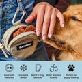 Cleverpup Snackpack Double Insulated Dog Treat Pouch – 1.5 Cup Capacity, 2 BPA-Free Waterproof Zipper Pockets, Carabiner
