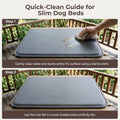 Warmrest Waterproof Dog Crate Pad Medium Sized Dog, Dual-Sided Outdoor Dog Bed for Crate Washable, Cooling Dog Sleeping Foam Mat, Wipeable, 35×22, Grey