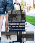 Soft-Sided Large Cat Carrier for 2 Cats, Spacious Foldable Pet Travel Carrier for Large Cats up to 25 Lbs, Double Cat Bag with Shoulder Strap, 20x13x13 Inch, Fits Maine Coon and Small Dogs, Grey