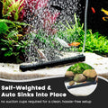 hygger Weighted Nano Mist Bubble Wall Bar, 9.8" Self-Sinking ABS Air Stone Strip with Gentle Oxygen Diffuser for Freshwa