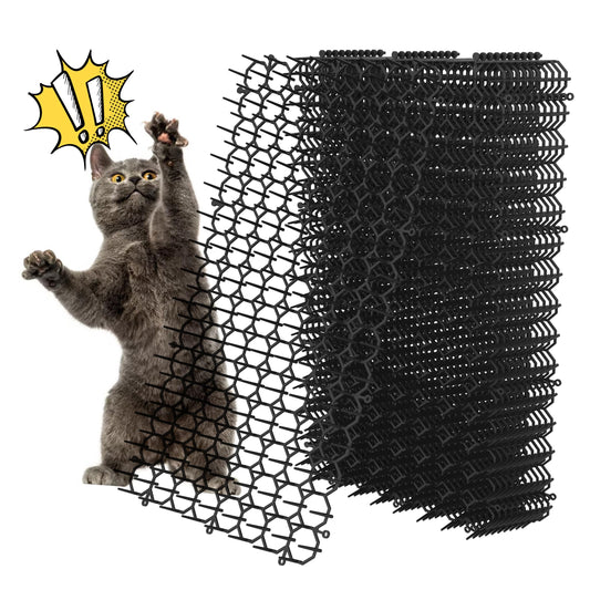 OCEANPAX 16 x 8 Inch Scat Mat for Cats, 10 Pack Scat Mat with Spikes, Cat Deterrent Outdoor for Dogs - Cat Spike to Keep Other Animals Away from Furniture, Plants (10 Pack)