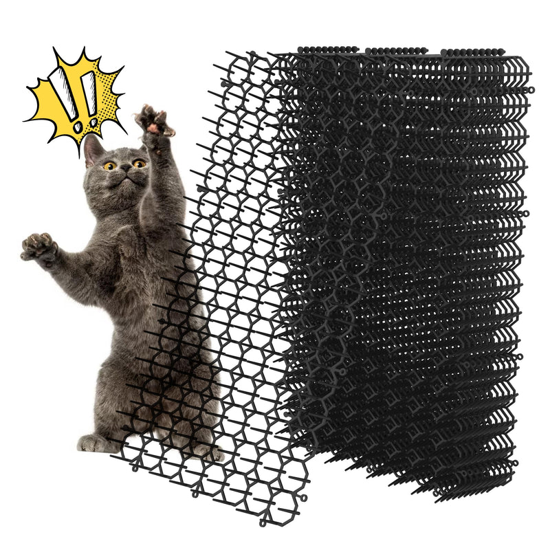 OCEANPAX 16 x 8 Inch Scat Mat for Cats, 10 Pack Scat Mat with Spikes, Cat Deterrent Outdoor for Dogs - Cat Spike to Keep Other Animals Away from Furniture, Plants (10 Pack)