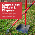 Metal Pooper Scooper for Dogs with Heavy Duty Long Handle Rake & XL Tray