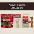Cadet Premium Grade Beef Hide Knotted Bones Dog Chews, 2 lbs, 4-5"