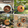 Bird Nest for Cage, Hanging Rattan Parakeet Nest，Washable Breathable