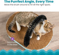 Catstages Scratch & Groom Cat Scratcher with Removable Curved Brush for Self-Grooming Station, Orange