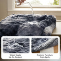 Bedsure Dog Blankets for Large Dogs, Fluffy Waterproof Dog Blanket for Couch Protector and Bed Washable, Fuzzy Faux Fur Pet Throw Blankets for Calming, Dog Accessories, XL, 50×60 inch, Tie-dye Grey