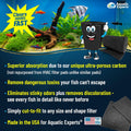 Aquarium Carbon Pad – Cut‑to‑Fit Carbon Infused Filter Pad Media for Crystal Clear Fish Tanks and Ponds, 3/8"–1/2" Thick