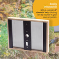 Birds Choice Pole Mount Seed Catcher Platform Feeder | Medium, Taupe