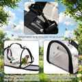 Bird Carrier Backpack with Breathable Mesh Windows, Portable Parrot Travel Cage with Perch and Removable Tray, Hands Fre