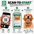 Pet Dwelling Elite Pro Pet ID Tag with Smart QR | Real-Time Scan Alerts | Dual Ring Attachment | Digital Pet Profile