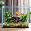 3.1 Gallon Ultra Clear Glass Fish Tank, Easy to Maintain Small Rimless Aquarium for Betta/Goldfish/Snails/Shrimp and Aqu