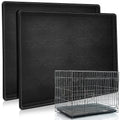 Cunno 2 Pcs Replacement Dog Crate Pan Tray Kennel Bottom Tray Replacement Plastic Bottom Pan for Dog Crate, Black(42")