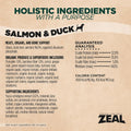 ZEAL Canada Air-Dried Salmon & Duck Recipe for Dogs - Superfood Omega-3 Rich, Dual-Protein, Grain Free, No Fillers, Comp