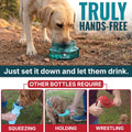 Dog Water Bottle, 27 oz Portable Dog Bowl with Leakproof Lid