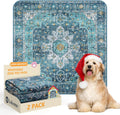 Lahome Super Absorbent & Leakproof Washable Dog Pee Pads - 2 Pack Value Set - Waterproof, Non-Slip Reusable Pads for Pup