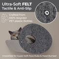 Accessory ADD-ON Set of 4 Facades Covers Compatible with Cat Wall Shelves by Pryde Pets - 100% Sustainable PET Felt - Climbers Sold Seperately - Cats Shelf Privacy and Safety Bumpers (Charcoal)