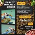 Ultra Fresh Floating Juvenile Turtle Food, All Natural Ingredients, Wild Sword Prawn, w/Deodorizing Probiotics, Juvenile