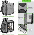 Sanmoncare Bird Carrier for Car Travel with Seat Belt, Indestructible Stainless Steel Mesh Parrot Backpack Travel Cage