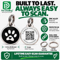 Pet Dwelling Elite Pro Pet ID Tag with Smart QR | Real-Time Scan Alerts | Dual Ring Attachment | Digital Pet Profile
