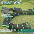 Pawtenda Outdoor Cat Enclosures, 10 in 1 Cat Tent with Tunnels for Outside, Large Space Catio Outdoor Pet Enclosure for Indoor Kitty, Enclosed Pet Playpen