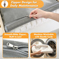 Zoratoo Cloud-Cuddle Cat Perch for Window Sill with Bolster, Natural Wood & Metal Frame Cat Window Seat for Large Cats, Easy to Adjust Zipper Cushion Pet Bed for Windowsill (Large)