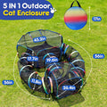 Fabunote Outdoor 5-in-1 Portable Cat Tunnels - Cat Enclosure with Tent for Indoor Cats, Enclosed Catio for Kitty & Small Animals