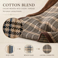 BARN & STABLE Cotton-Poly Plaid Horse Stable Blanket with Horse Mask