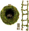 Jumping Spider Accessories - Moss Hideout with Hemp Rope Bridge