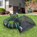 Pawtenda 4-in-1 Cat Tent & Enclosure Outdoor, Foldable Playpen with Tunnels