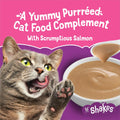 Purina Friskies Pureed Cat Food Topper, Lil’ Shakes With Scrumptious Salmon Lickable Cat Treats - (Pack of 16) 1.55 oz. Pouches